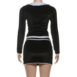 Vintage-Inspired Two-Piece Set with White Trim image 5