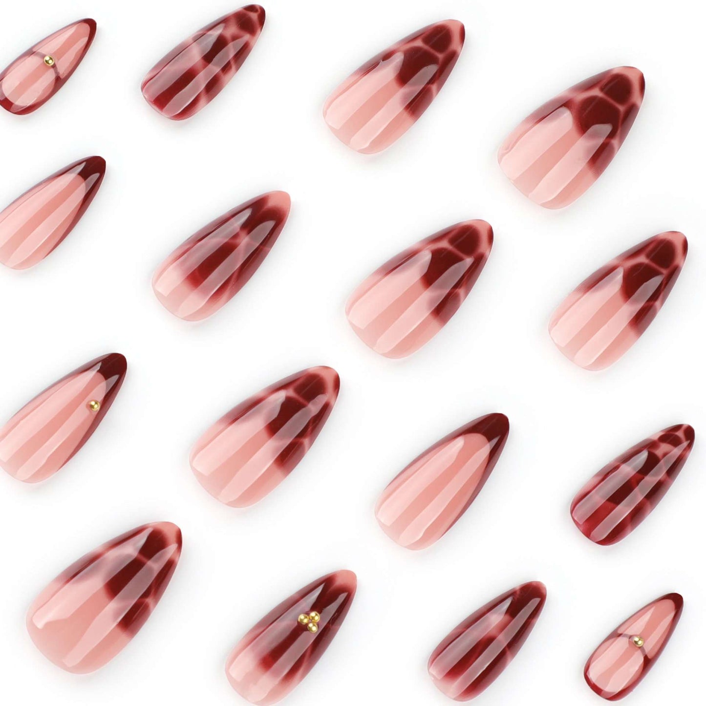 Marble Almond Nails image 3