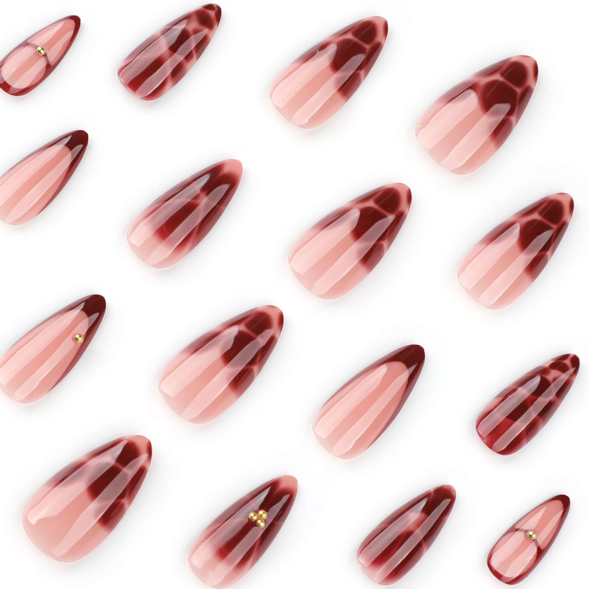 Marble Almond Nails image 3