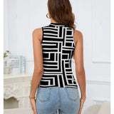 Geometric Print Sleeveless Tank Top image 3