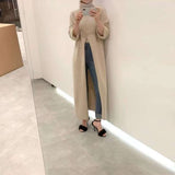 Turtle Neck Long Sleeve Sweater Dress - M, Light Fawn Beige image