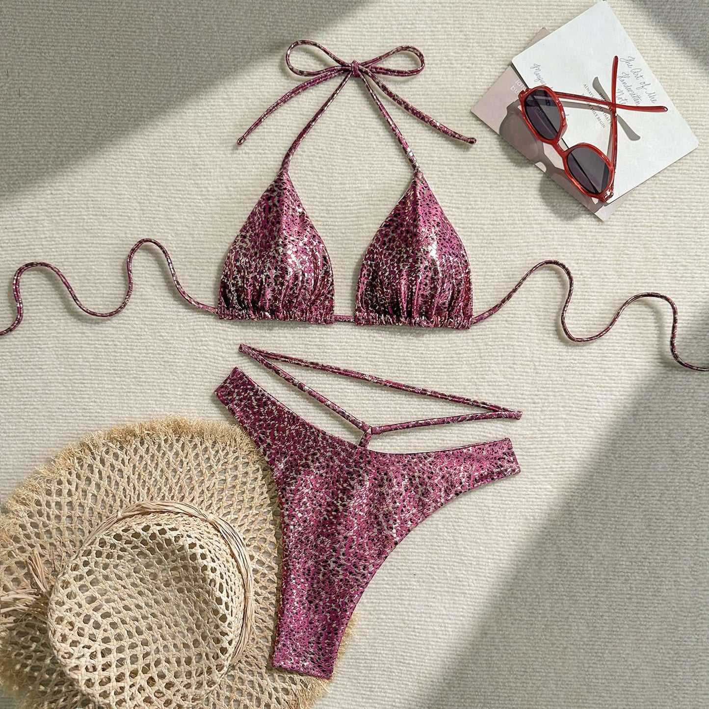 Glitter Bikini with Cutout Details image 3
