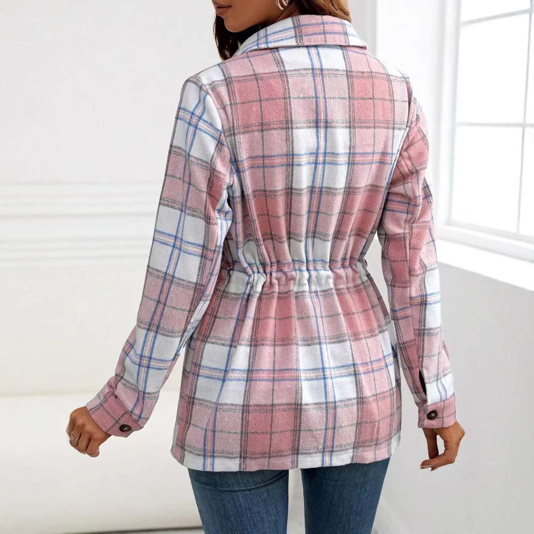 Plaid Button-Up Shirt Jacket image 2