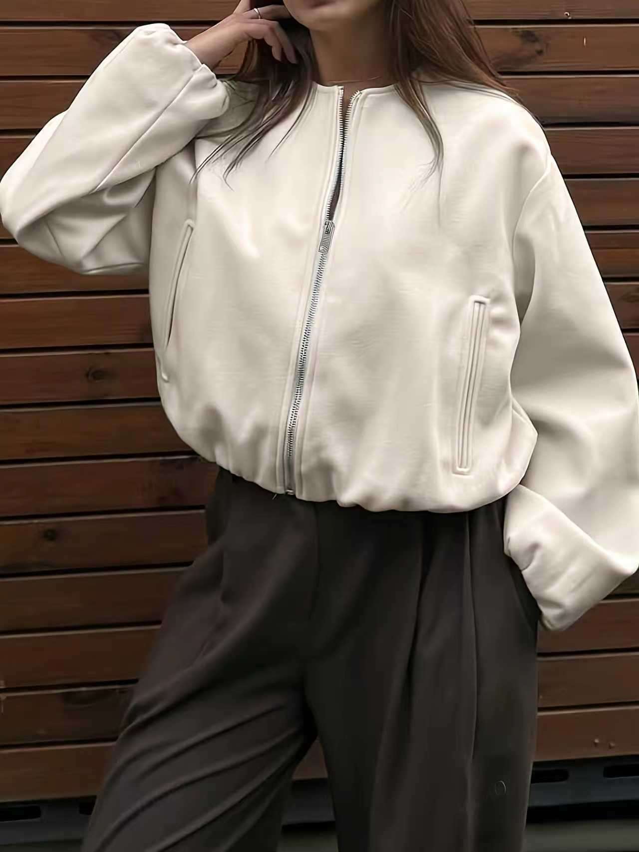 Cozy Oversized Bomber Jacket image 2