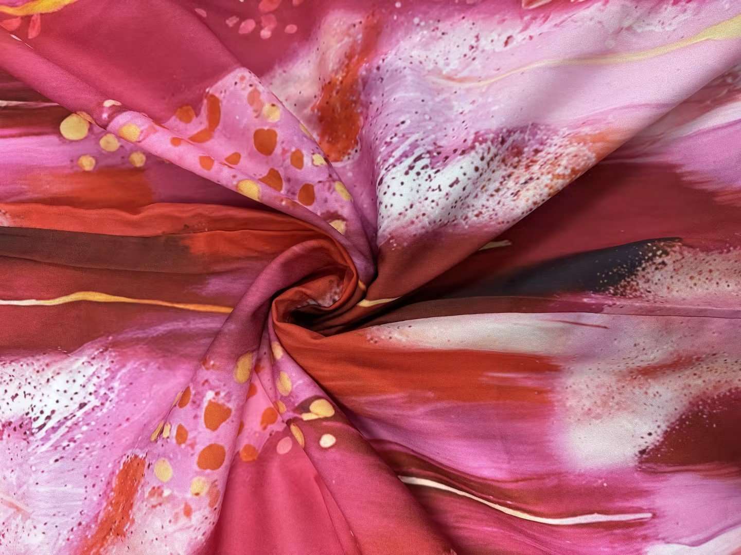 Abstract Pattern Maxi Dress with Ruched Front image 4