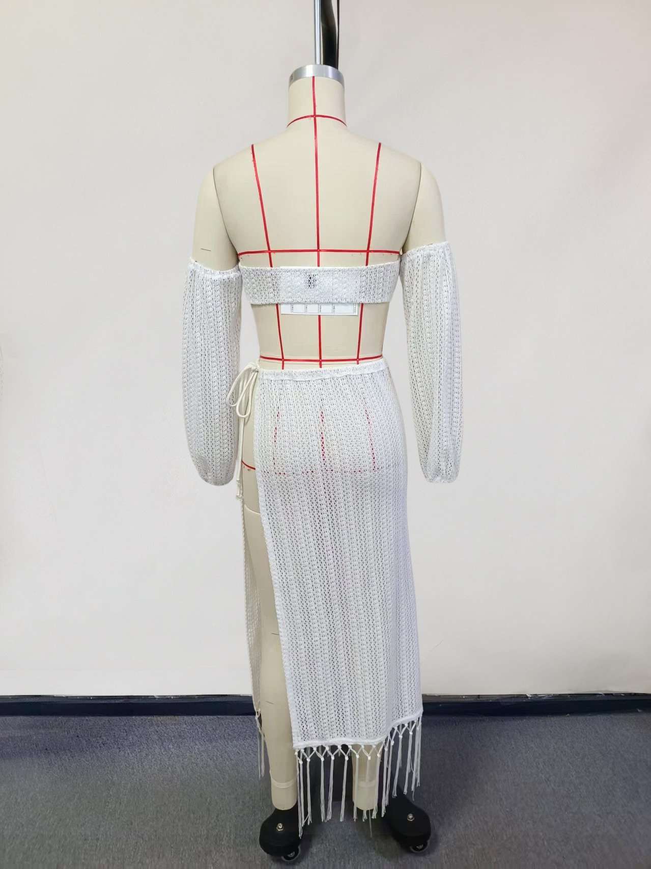 Off-Shoulder Crochet Beach Set image 4