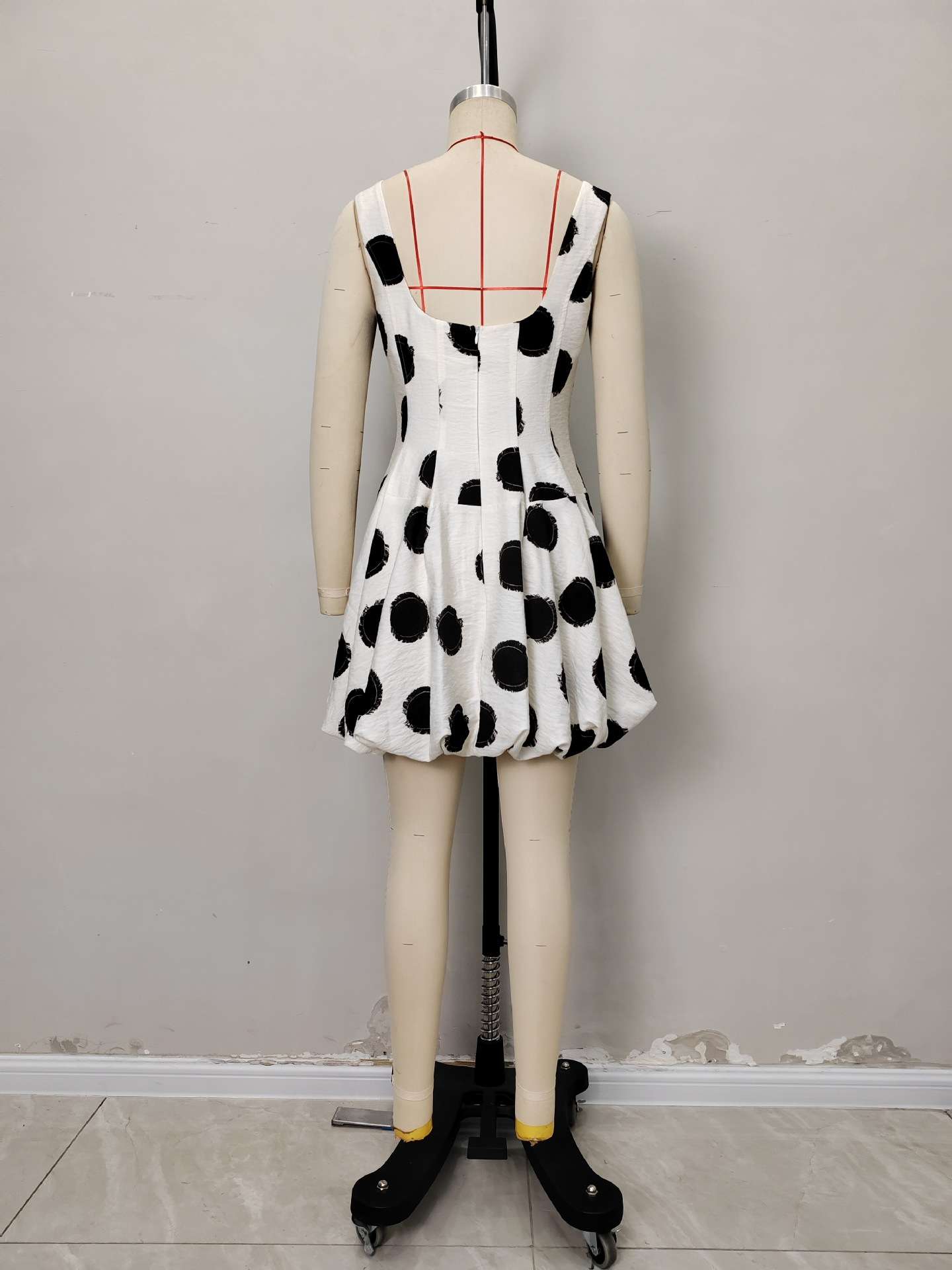 Polka Dot Sleeveless Dress image 3