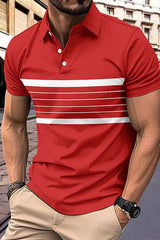 Polo Shirt with White Horizontal Stripes image 1