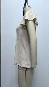 Elegant Textured Short-Sleeve Blouse image 6