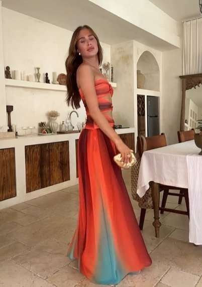 Sunset Ombre Cut-Out Maxi Dress image 2