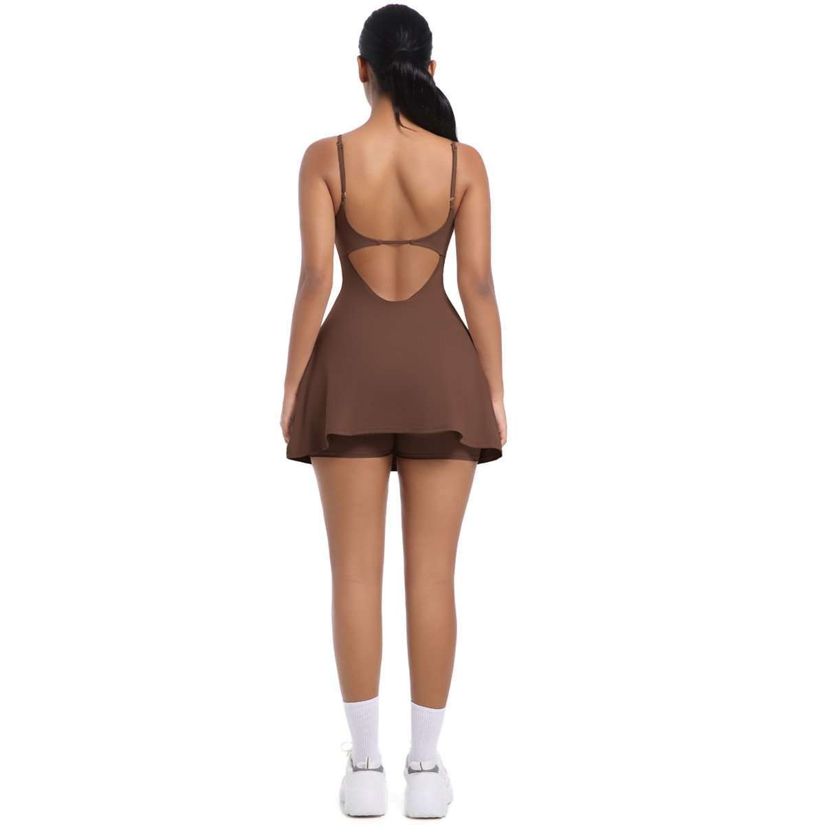 Seamless Brown Body Shaper Romper image 1