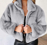 Fashion Short Coat Outerwear - S, Grey image