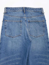 Wide-Leg Jeans with Side Button Detailing image 3
