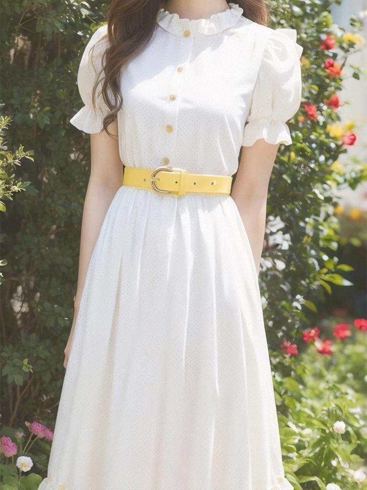 Casual Dress with Belt & Ruffled Details image 1