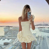 Off-Shoulder Ruffled Dress - XL, White image
