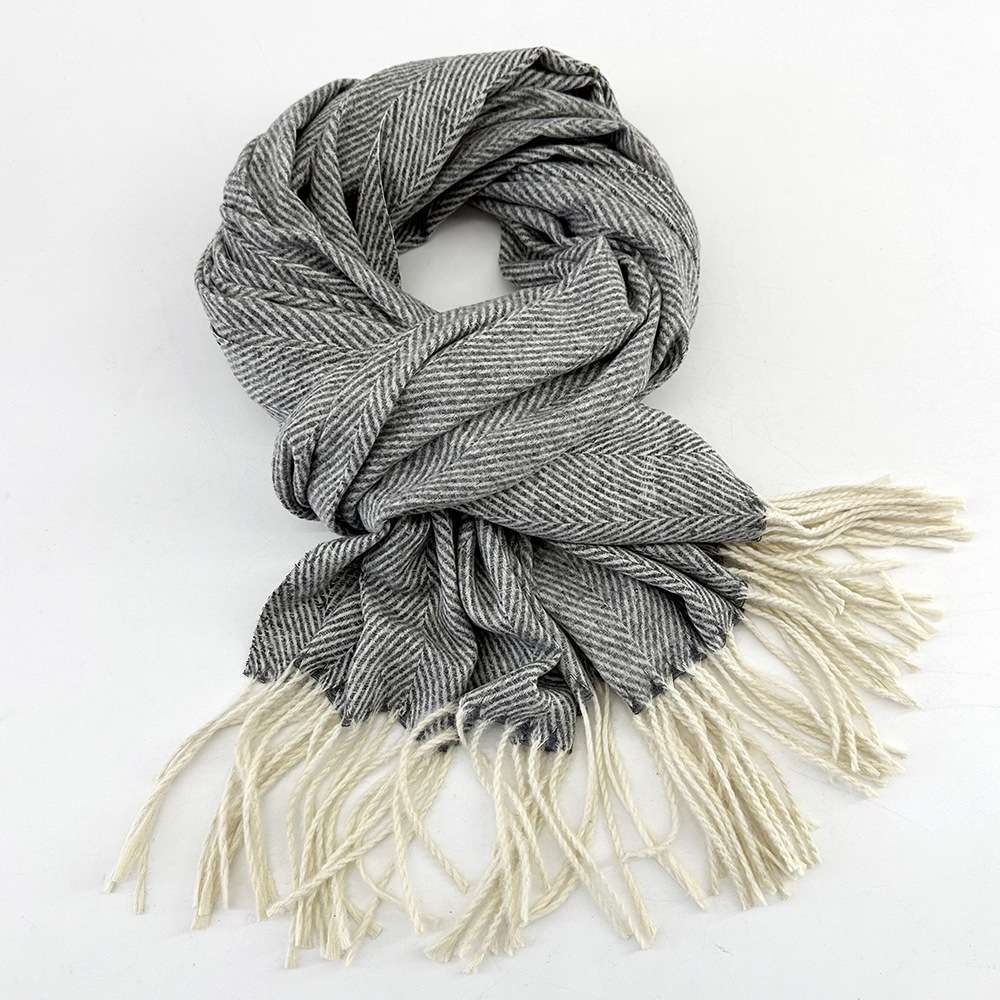 Super Soft Luxurious Classic Cashmere Feel Winter Scarf - Free Size, Grey image