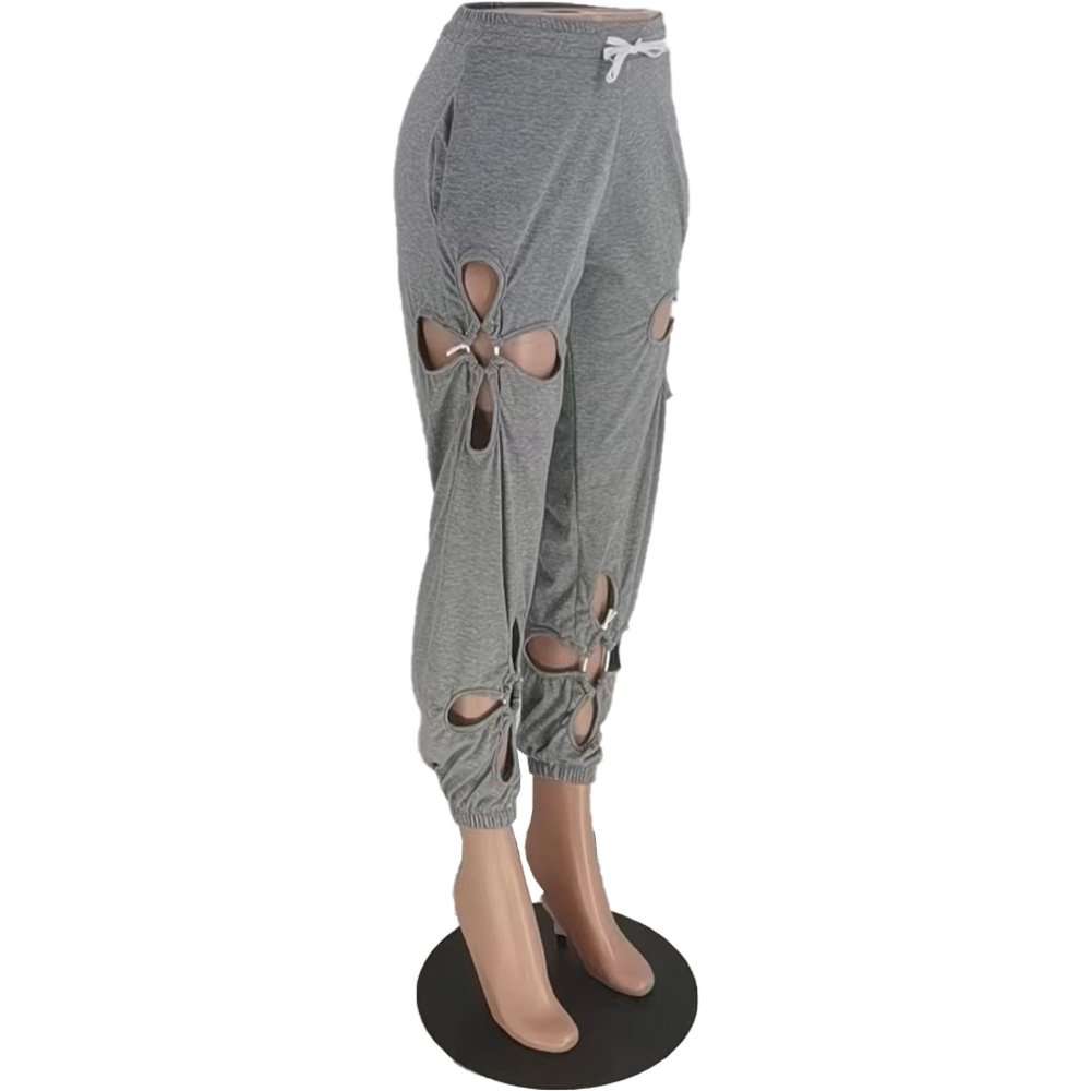 Hollow Out High Waisted Wide Leg Sweatpants image 8