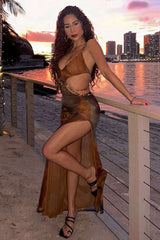 Sunset Cutout Maxi Dress image 0