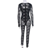 Lace Long Sleeve Bowtied Jumpsuit image 6