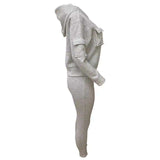 Hooded Split Hem Long Sleeve Pant Set image 2