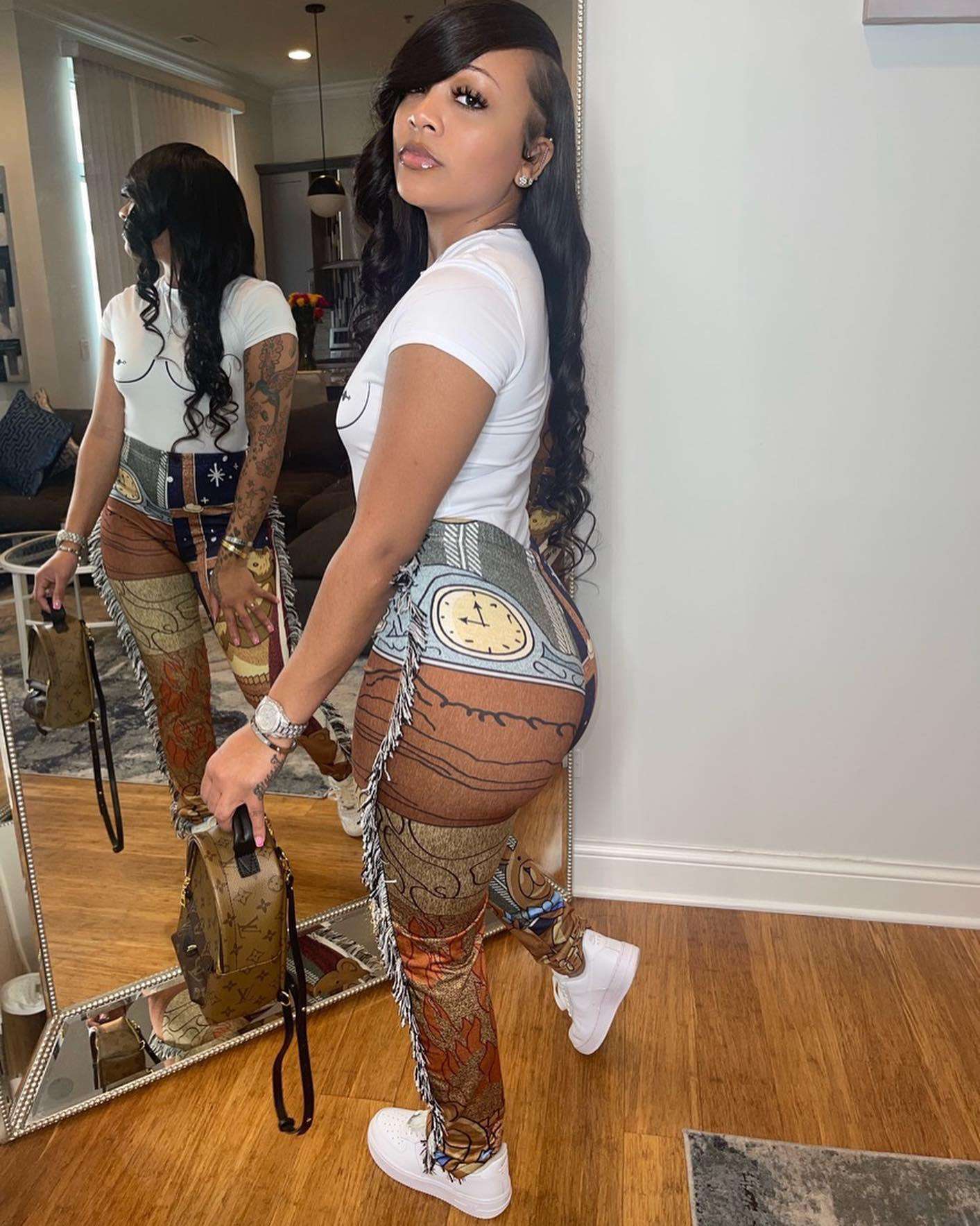 Print Tassel Design Pants image 1