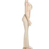 High-Waisted Flared Pants with Cut-Out Top image 7