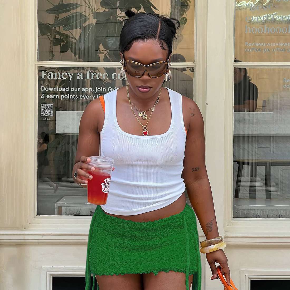 Textured Mini Skirt with Side Ties image 2