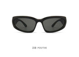 Sleek Black Wraparound Sunglasses image 3