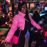 Puffer Jacket Reversible  Short Down Coat image 3