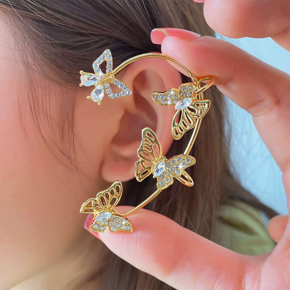 Sparkly Butterfly Ear Cuff Earrings image 0