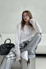 Solid Round Neck Loose Casual Top image 0