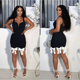 Bodycon Mini Dress with Bow Hem Detailing image 2