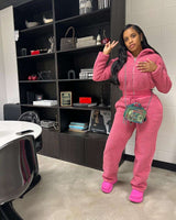 Cozy Fuzzy Hooded Lounge Tracksuit image 2