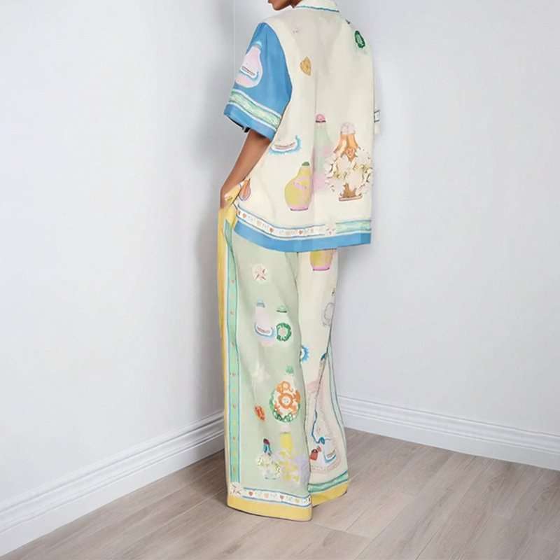 Artistic Print Two-Piece Lounge Set image 2