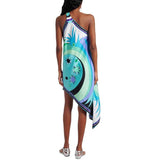 Vibrant Abstract Pattern Sleeveless Dress image 4