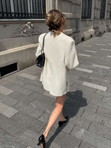 Textured Blazer with Button Details image 3