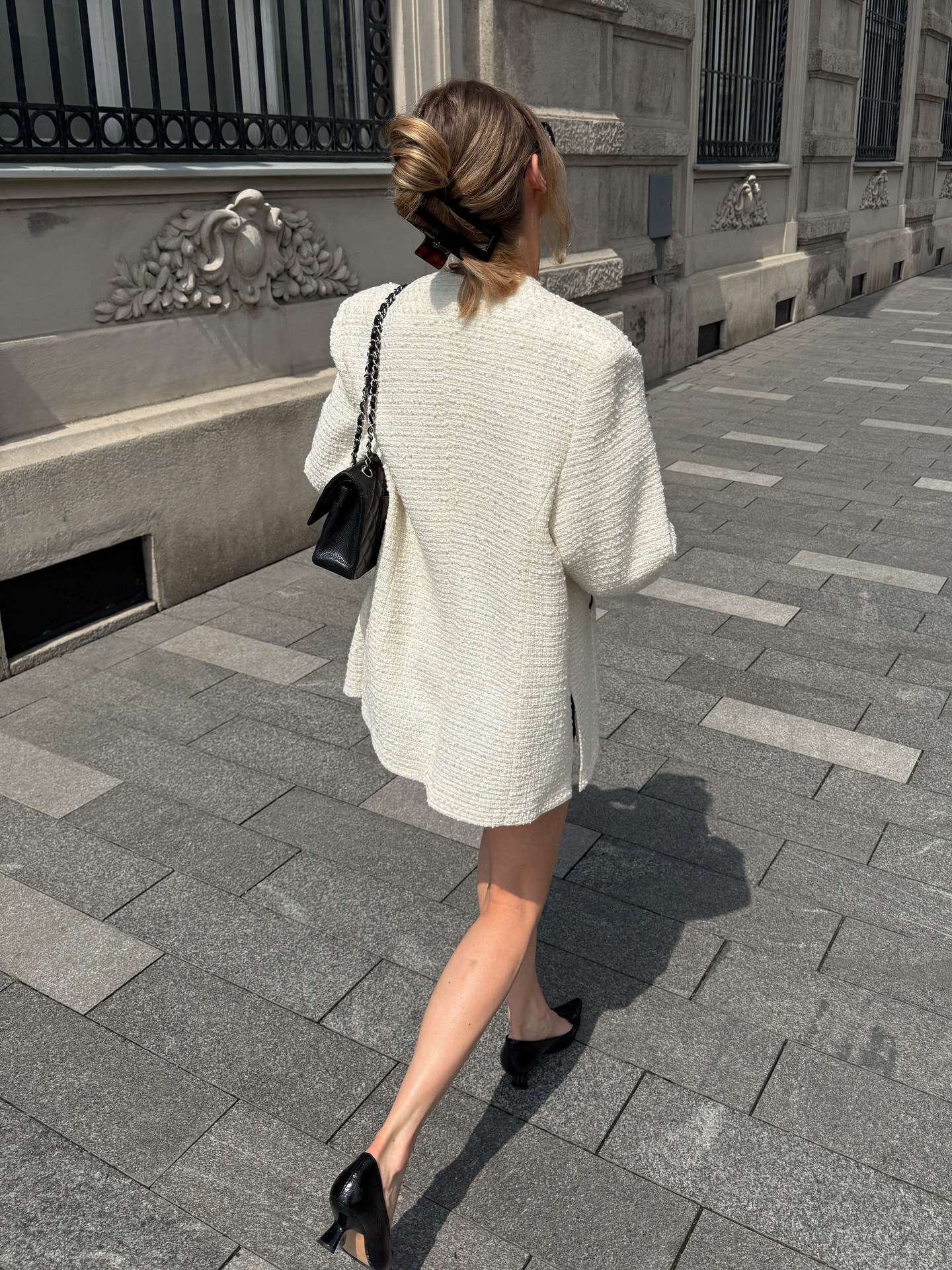 Textured Blazer with Button Details image 3