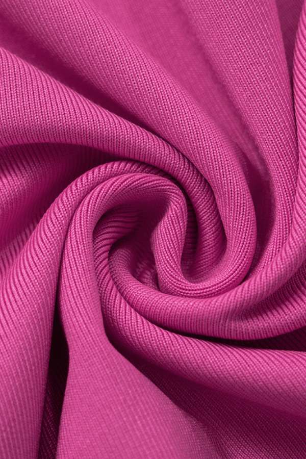 Fuchsia Glam Drape Romper image 7