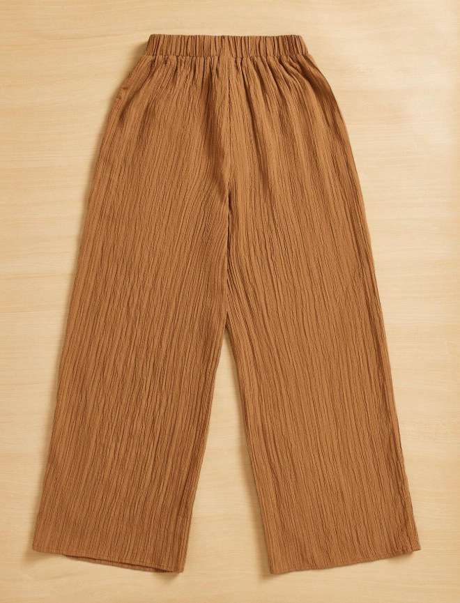 Textured Wide-Leg Pants image 5