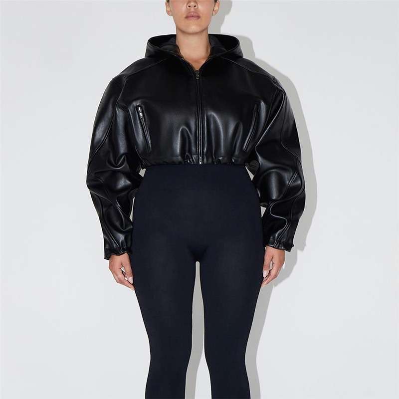 Long Sleeve Zipper Slim Fit Hooded Jacket image 4