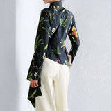Asymmetric floral-print Shirt image 2