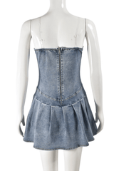 Denim Diva Flared Mini Dress image 7