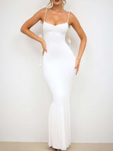 Elegant Bodycon Maxi Dress with Tie Details image 1