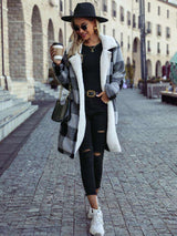 Casual Loose Double Layer Open Front Jacket - S, Black image