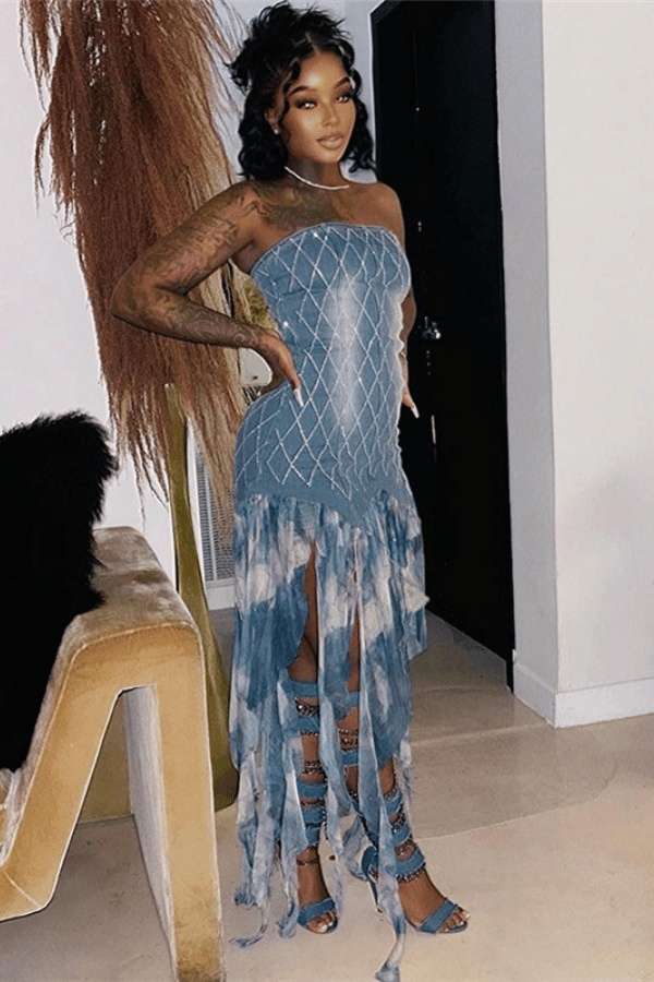 Denim Dreamscape Dress image 2