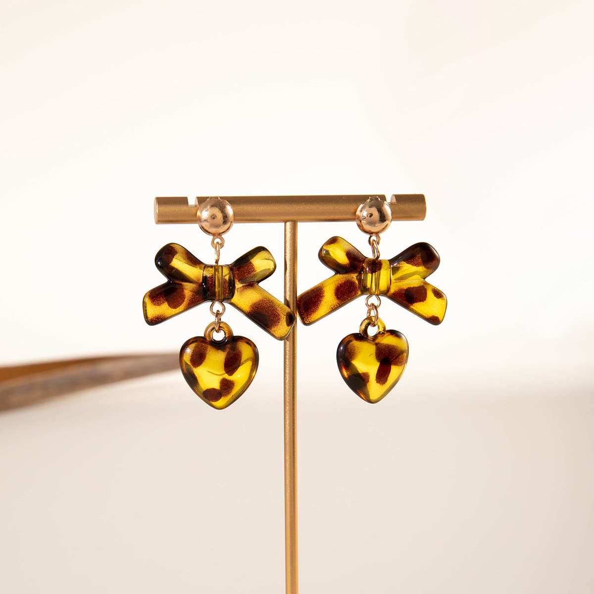 Bow & Heart Drop Earrings image 5
