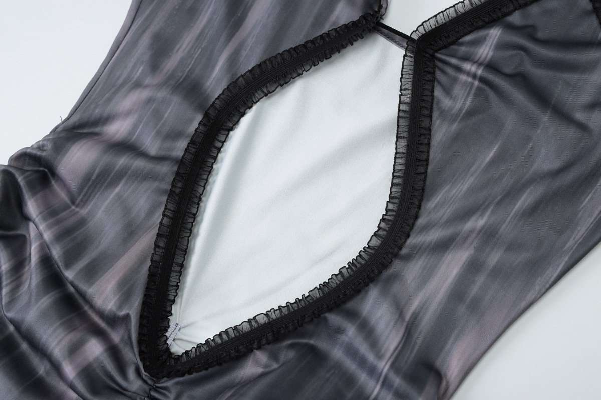 Sultry Cutout Ruffle Mini Dress image 5