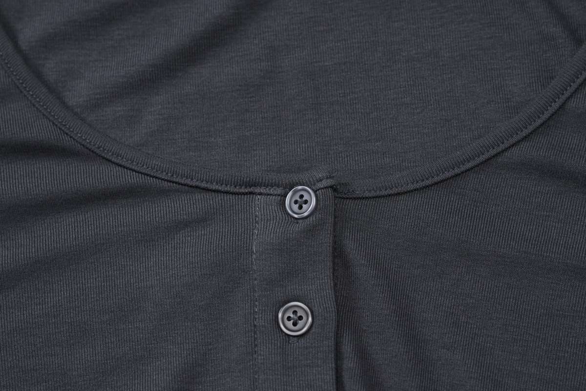 Asymetric Button Down Crop Top image 4