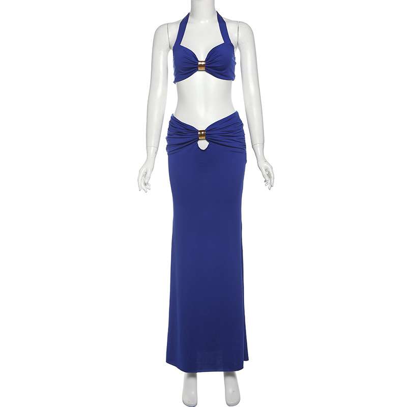 Halter Neck Cut-Out Top & Maxi Skirt image 2