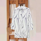 Button-Down Dress with Abstract Pattern image 2